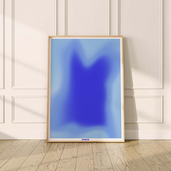 Blue Aura Poster Print, Wall Art Print, Digital Poster, Printable