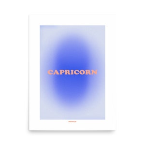Capricorn Aura Poster, Gradient Aura Art Print, Capricorn Art, Gift, Astrology, Star Sign, Wall Art Print