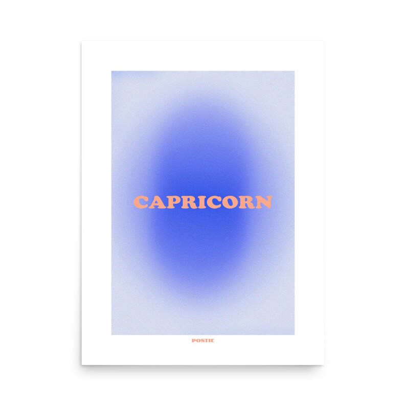 Capricorn Aura Poster, Gradient Aura Art Print, Capricorn Art, Gift, Astrology, Star Sign, Wall Art Print