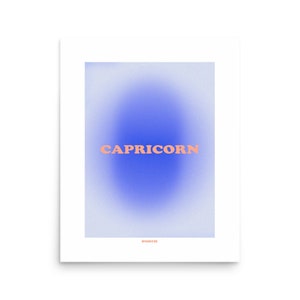 Capricorn Aura Poster, Gradient Aura Art Print, Capricorn Art, Gift, Astrology, Star Sign, Wall Art Print