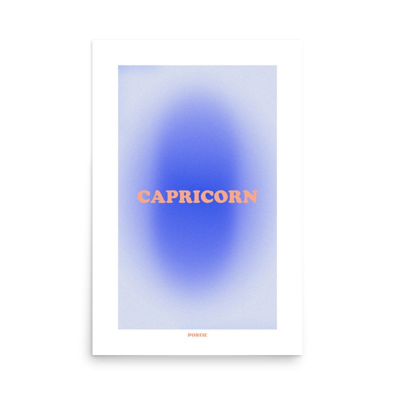 Capricorn Aura Poster, Gradient Aura Art Print, Capricorn Art, Gift, Astrology, Star Sign, Wall Art Print