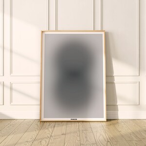 Cartel de aura gris, cartel de aura de Halloween, impresión de arte de pared, descarga digital, imprimible imagen 1
