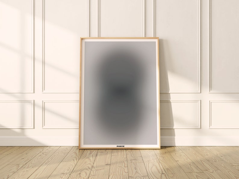 Cartel de aura gris, cartel de aura de Halloween, impresión de arte de pared, descarga digital, imprimible imagen 1