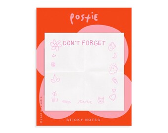 Don’t Forget Doodle Sticky Notes, Cute Sticky Notes, Planner Essentials, Office Supplies | Cute Gift