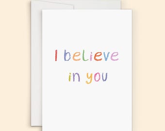 Tarjeta de felicitación de apoyo colorida