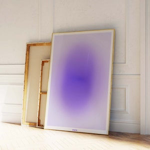 Purple Aura Poster Print, Wall Art Print trendy apartment decor, College Dorm Decor, Digital Poster, Printable