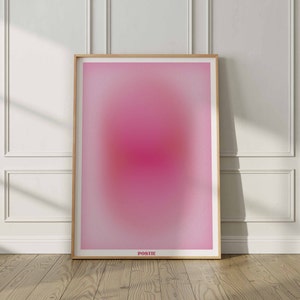 Aura Poster Print, Pink Aura Gradient, Wall Art Print, Digital Poster, Printable