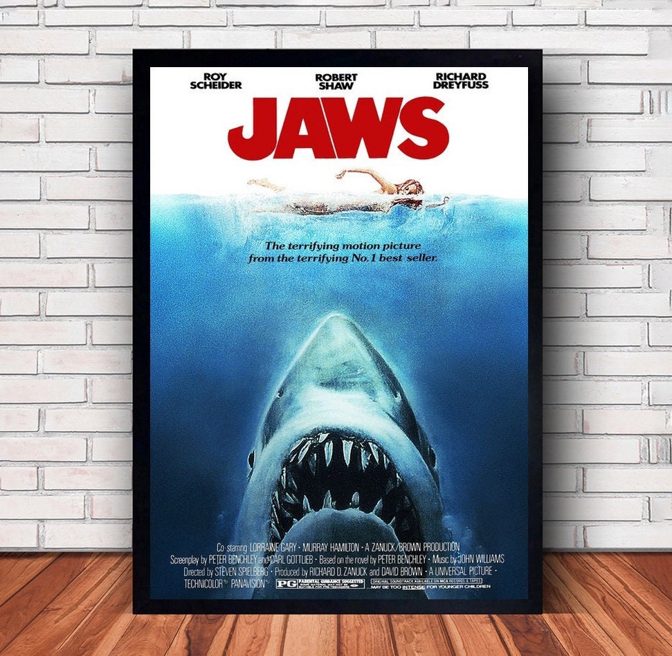 Jaws Movie Poster Wall Art Family Decor sold by Inhaler Hunched SKU