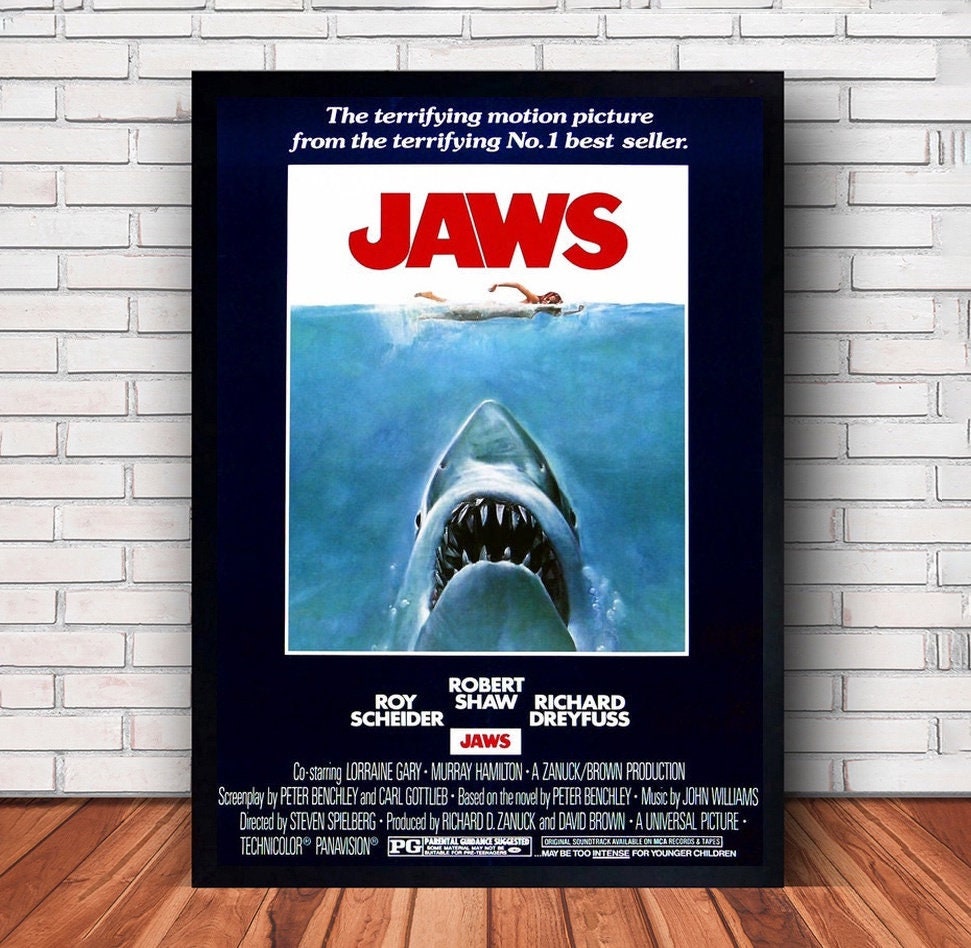 Discover Jaws Movie Poster Wall Art Family Decor, Home Decor,  Option