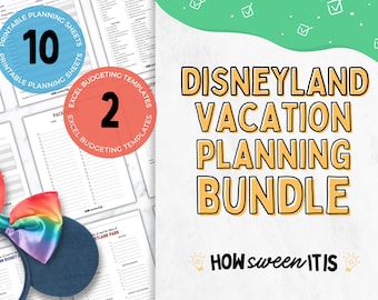 Disneyland Urlaubsplanung Bundle | Disneyland Budget | Disneyland Packliste | DCA Planung | DCA Reiseverlauf | Haushaltsblatt