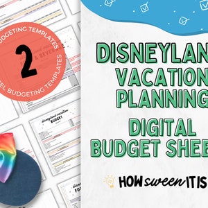 Disneyland Vacation Planning Budget Sheets | Disneyland Budget | Disneyland Budget Sheet| DCA Planning | DCA Budget | Excel Budget Sheet