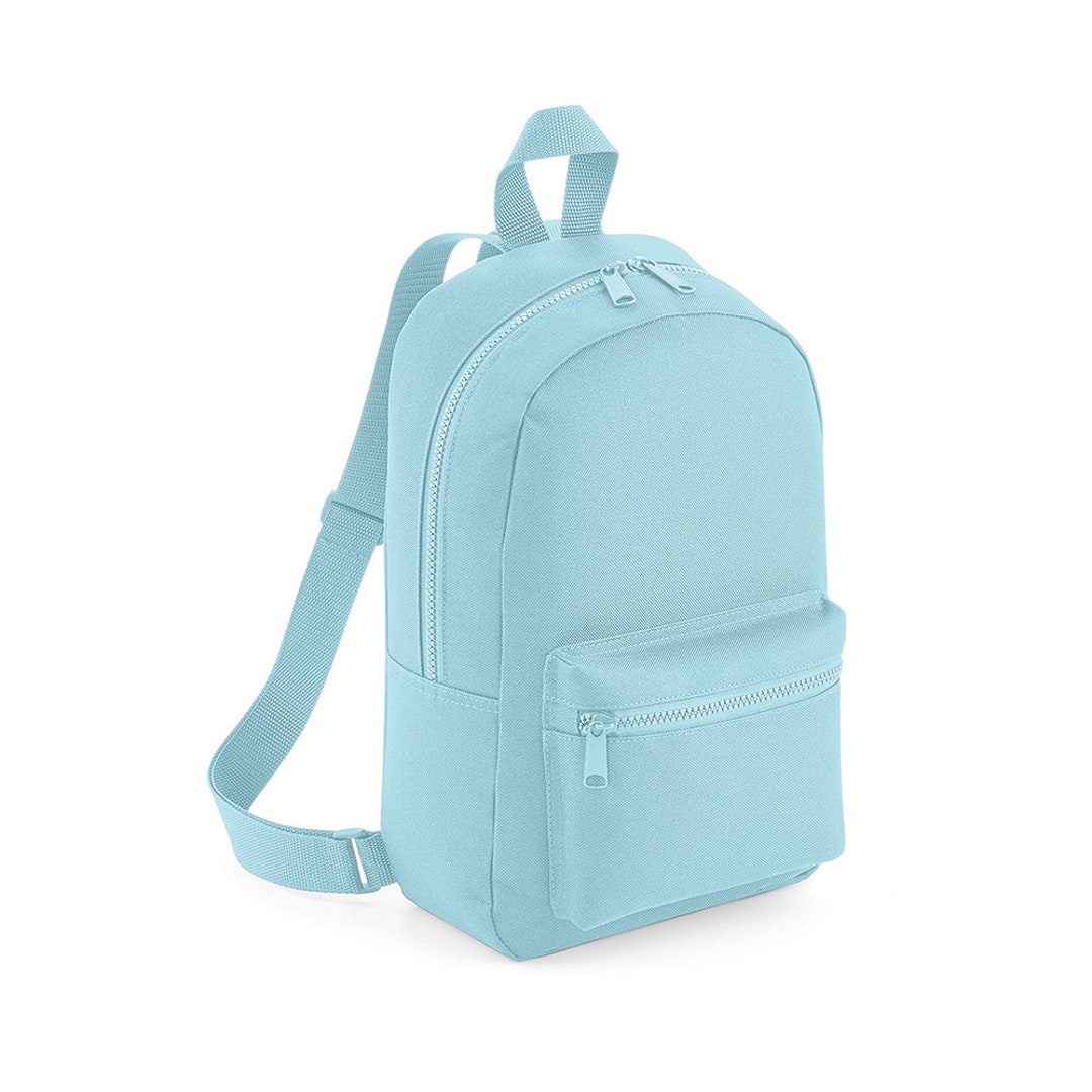 Pastel Blue Backpack Zipped Backpack Blue Backpack - Etsy