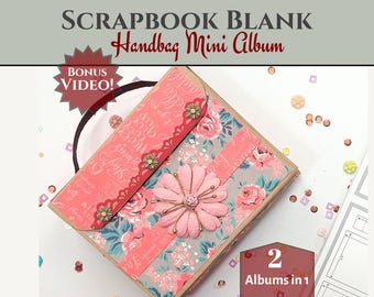 Handtas mini-album plakboekset - voorgesneden doe-het-zelf geheugenboek