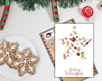 Digital Christmas Cards, Printable Holidays Cards, Greeting Cards