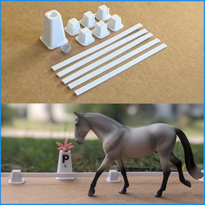 Stablemates/Chips 1:32 Modular DRESSAGE RAIL KIT for Breyer Model Horse Barns & Performance