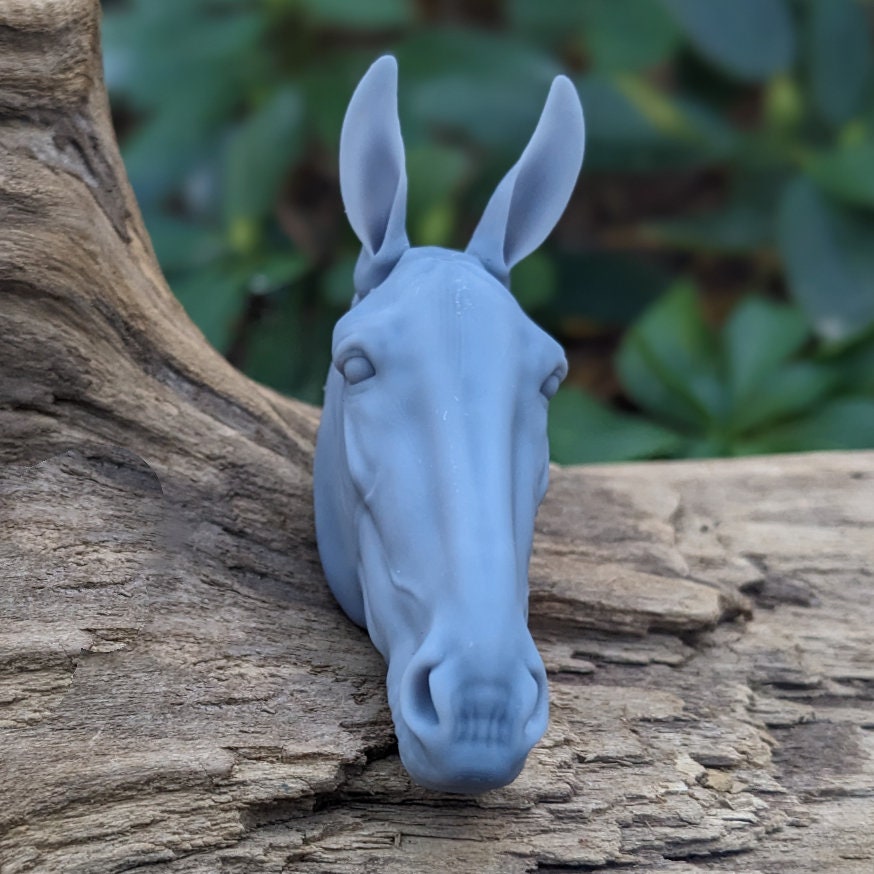 RESIN 1:9 Mule "DAISY" Replacement Head + Ears for Customizing Breyer and Stone Traditional Model Horses