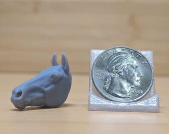 1:20 SCALE Mini Stock Horse "ALTER-EGGO" Replacement Head for Customizing Curio & Venti Model Horses