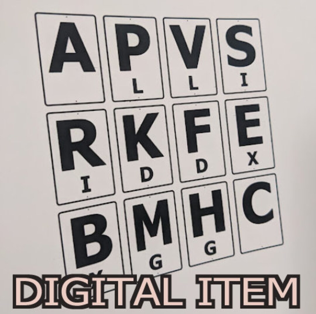 PRINTABLE - FULL SET Printable Dressage/arena Letters for Traditional ...
