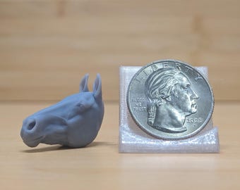 1:20 SCALE RESIN Mini Stock Horse "EGGO" Replacement Head for Customizing Curio & Venti Model Horses