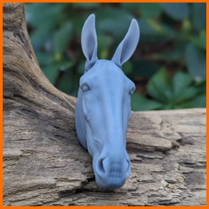 RESIN 1:9 Mule &quot;DAISY&quot; Replacement Head + Ears for Customizing Breyer and Stone Traditional Model Horses