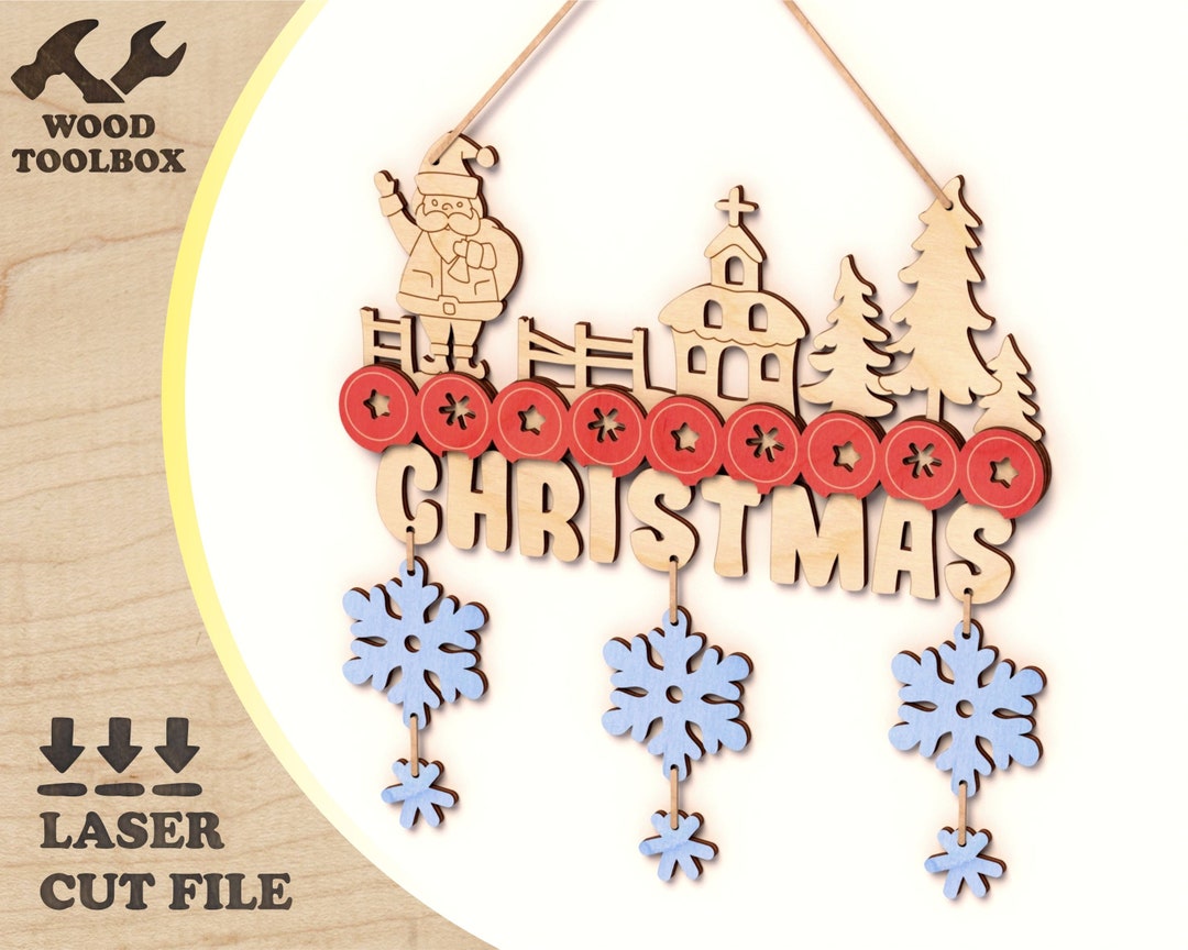 Christmas Sign Laser Cut Files. Christmas Design Laser Cut Patterns