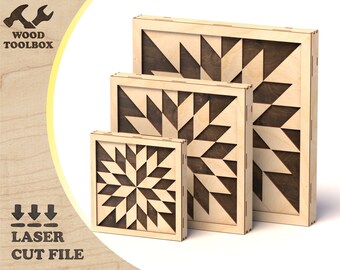 Wooden Art Panel - laser cut file. Wall decorations templates / Wood panel CNC / Wood wall art SVG / Wooden sign picture DXF