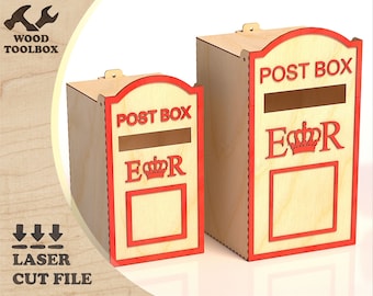 Hochzeitspost - Lasercut-Dateien. Briefkasten SVG - Hochzeit Attribute und Dekor DXF - Familienbank CDR - Holz MDF Briefkasten Hochzeitsmuster