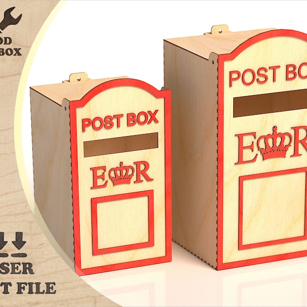 Wedding post - laser cut files. Post box SVG - wedding attributes and decor DXF - family bank CDR - wooden mdf mail box wedding pattern