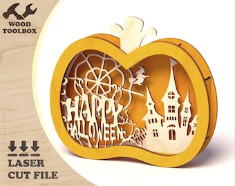Pumpkin Router Template Halloween Pumpkin - Laser Cut Files. Halloween Lightbox Template ...