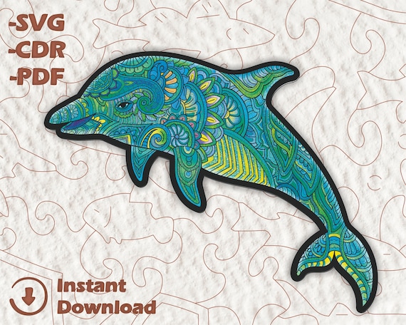 Dolfin Jigsaw puzzles Laser cut 3D Wooden Puzzle, Animals Shape  Puzzle, Gift Puzzle, Cat Shape Colorful Wooden Puzzles