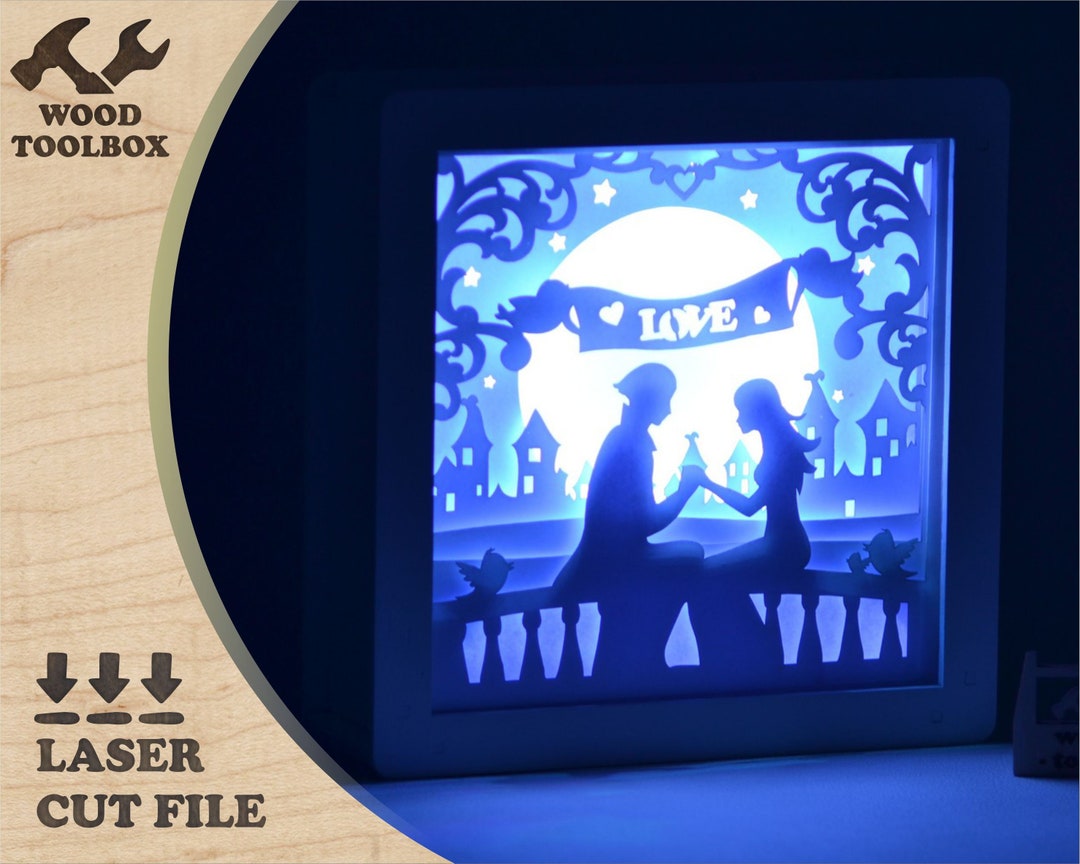 Valentine's Day Shadow Box - Laser Cut Files / Love - Wooden Paper ...