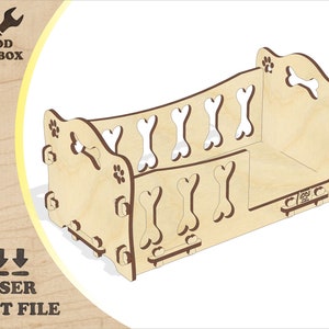 Bed for small animal - laser cut files. Dog bed SVG file / puppy furniture pattern / bed for animal Cdr Dxf Pdf / template accessory for pet