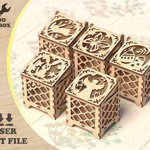 Boîtes de Pâques - Fichiers laser de Pâques. Téléchargement numérique de Pâques SVG / Boîte de Pâques pour bonbons DXF / Boîte cadeau de Pâques CDR / Support en bois pour bonbons