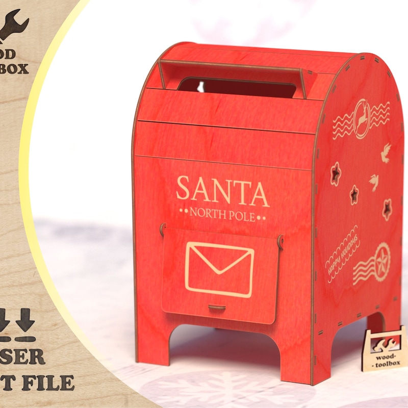 VESTIAMO CASA GRAN NATALE - Cassetta Postale Natalizia Letters for Santa h25,5x15x10 cm