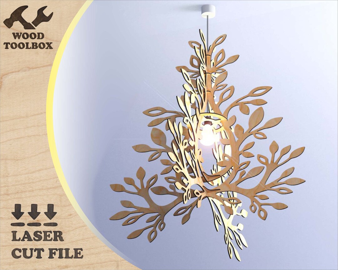 Flower Lamp - Laser Cut Files. Digital Templates | Digital Pattern for ...