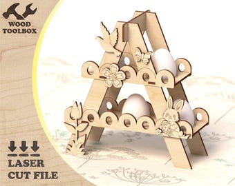 Bunny Easter Egg Holder SVG | Laser Cut File (Digital Download)