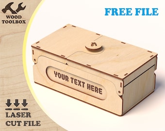 Wooden box - laser cut files. Wooden packing / SVG pattern wooden box / DXF DIY template / vector files