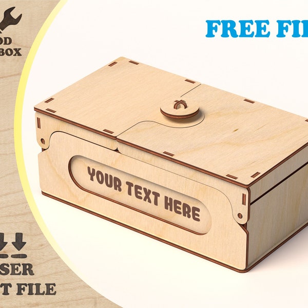 Wooden box - laser cut files. Wooden packing / SVG pattern wooden box / DXF DIY template / vector files