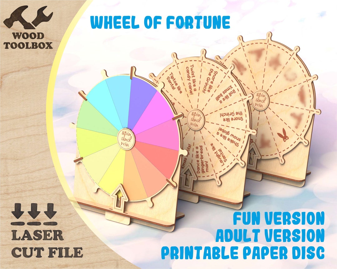 Wheel of Fortune / for Adult - 18+ / Files for Laser Cutting
