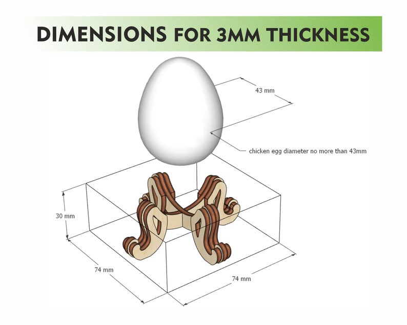 Easter Egg Holder - Laser Cut Files. Stand for Egg SVG, Easter Decor ...