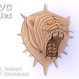 Animal head - Panther - laser cut files / wall art decor / Heads laser / Heads plan / vector plan for cnc / cnc file / cnc plans