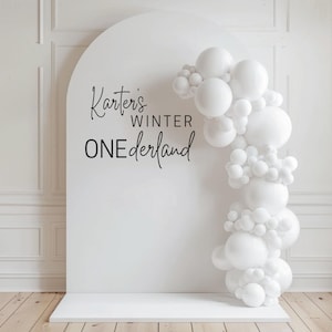 Custom Name Winter ONEderland | Custom Decal for 1st Birthday Party Backdrop | Any Font or Color | Removable Decal