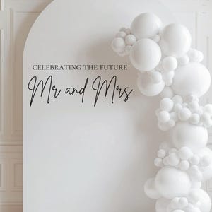 Celebrating the Future Mr and Mrs Wedding Shower Decal | Custom Decal ...