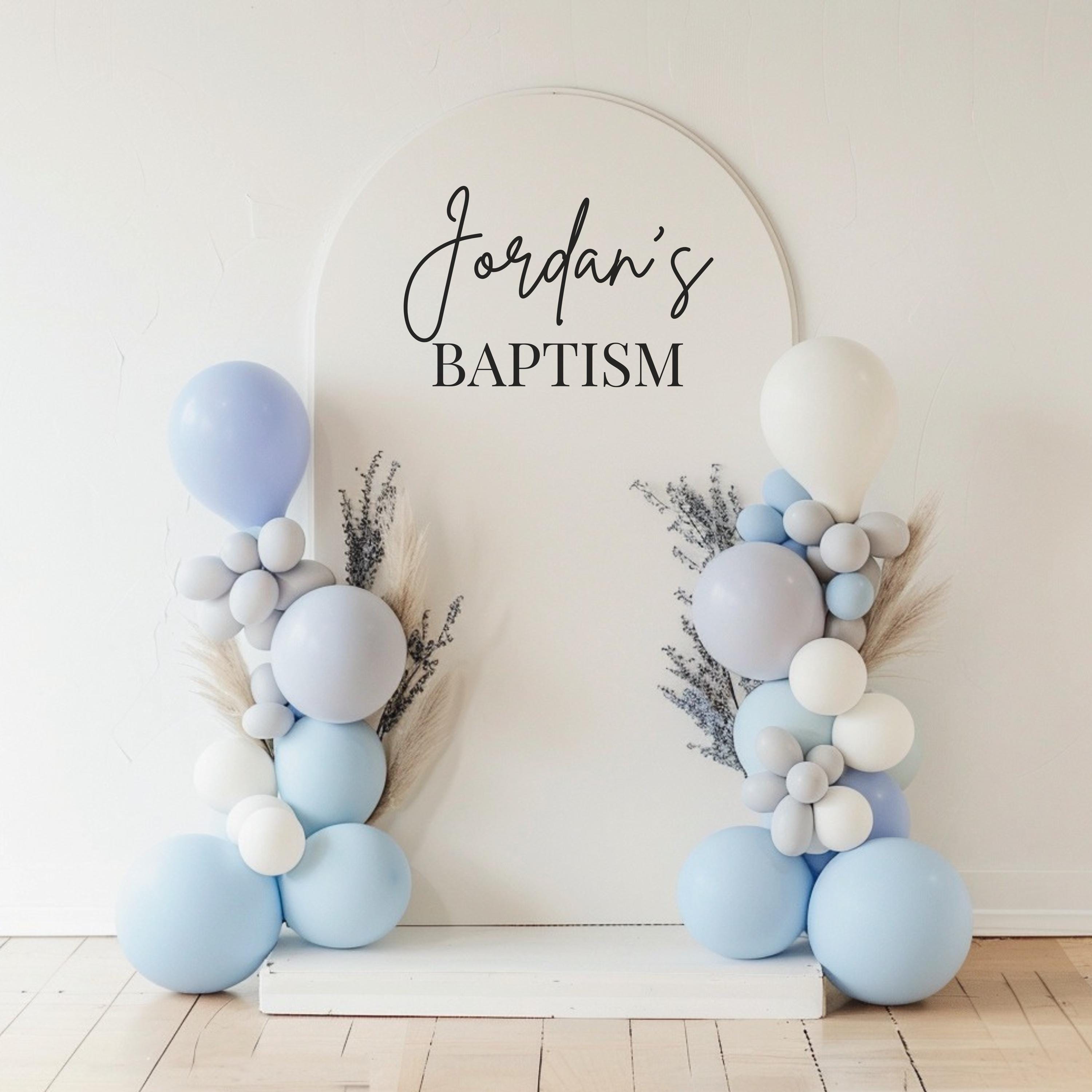 Custom Name Baptism | Decal Decor for Baptism Backdrop | High Quality Removable Decal | Any Color