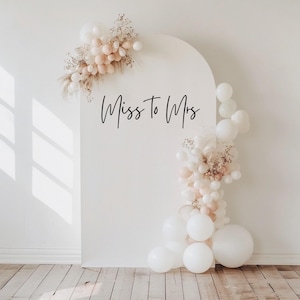 Miss to Mrs Bridal Shower Decal | Custom Decal for Party Backdrop | High Quality Removable Decal