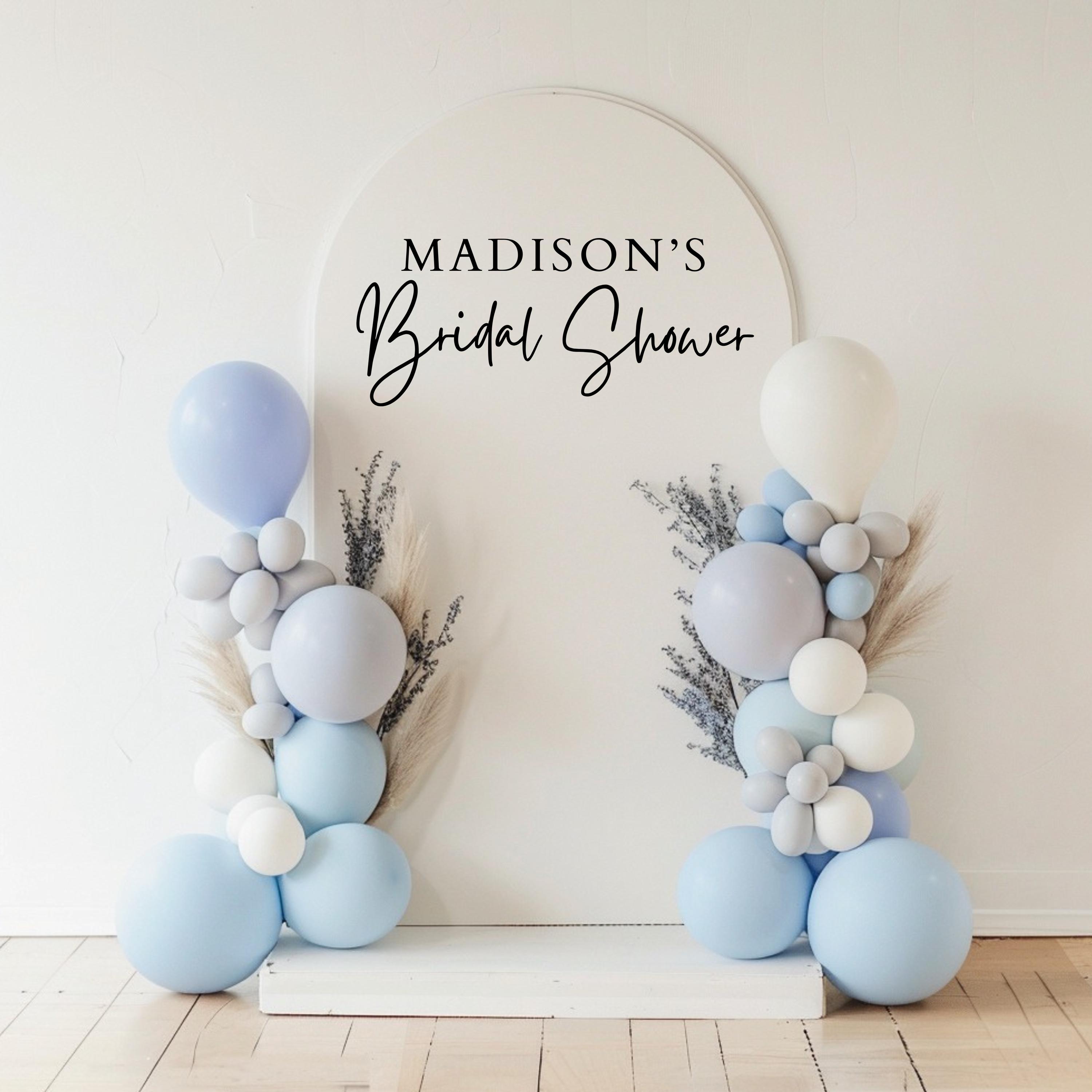 Custom Name Bridal Shower Decal | Removable Party Backdrop - Etsy
