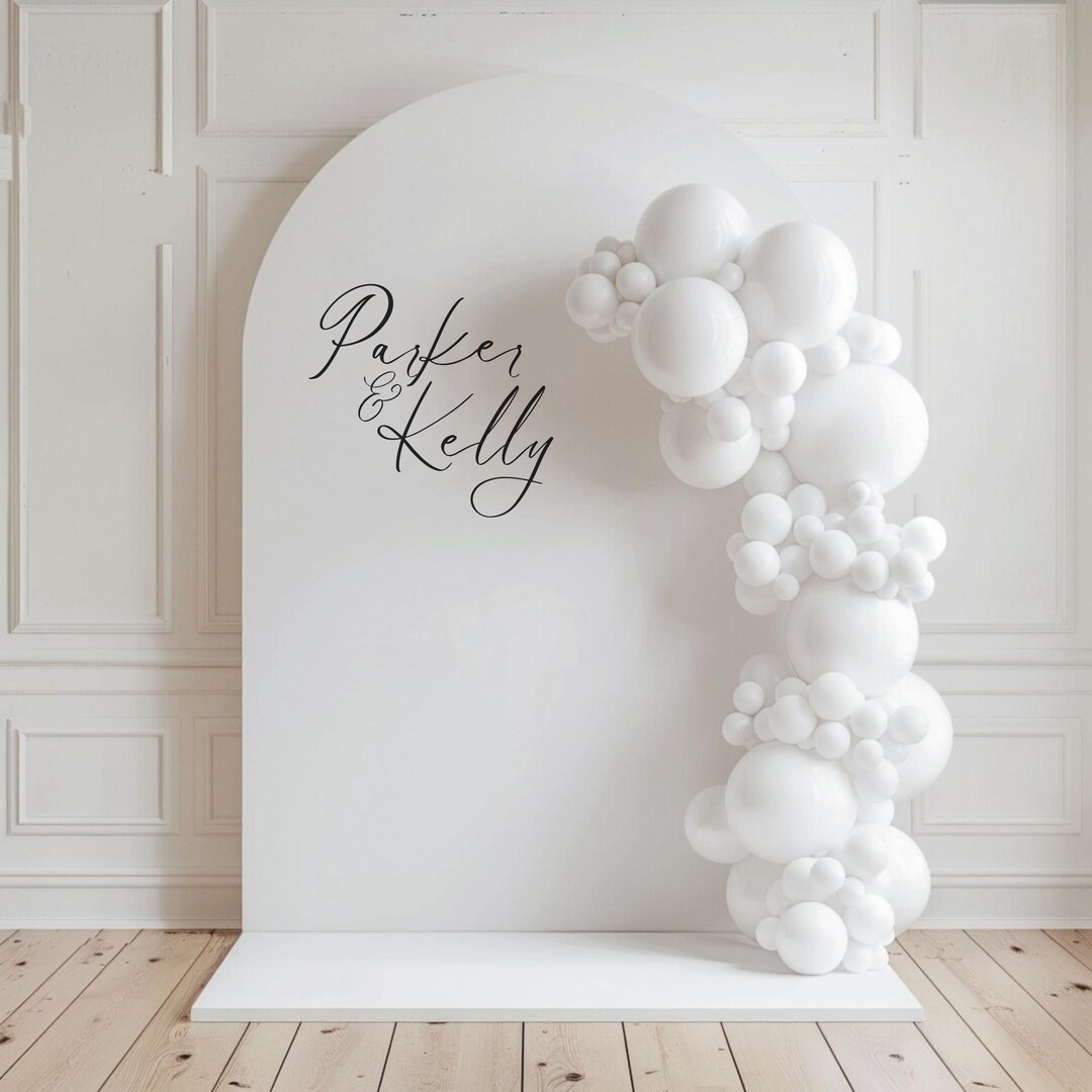 Custom Names Engagement Party Decal | Custom Decal for Party Backdrop ...