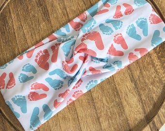 Baby Feet Blanket Twist Headband