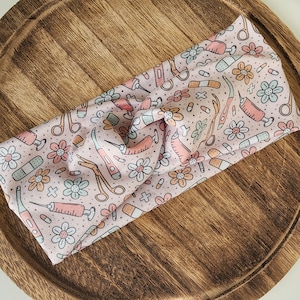Shots, Scissors, and Bandaids| Twist Headband | Healthcare Headband | Labor & Delivery |NICU |Nurse Headband