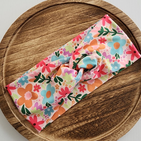 Bright Spring Blooms Twist Headband